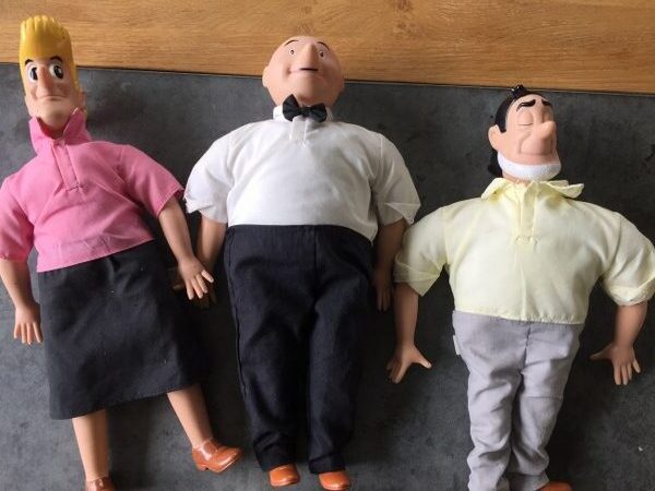 De complete familie poppen gebruikt