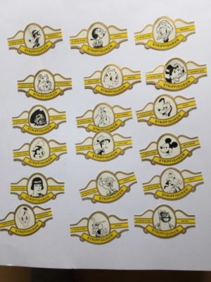Sigarenbandjes Stripfiguren Geel Wit