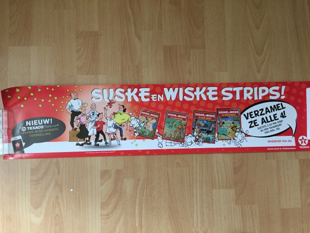 Poster Texaco Afm 90 x 20 cm Poster Texaco Spaar ze alle vier