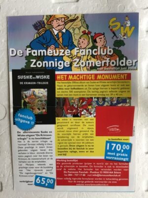 Info blad De Fameuze Fanclub Zonnige Zomerfolder