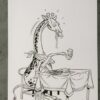 Ex-Libris Giraf aan tafel Jeff Broeckx