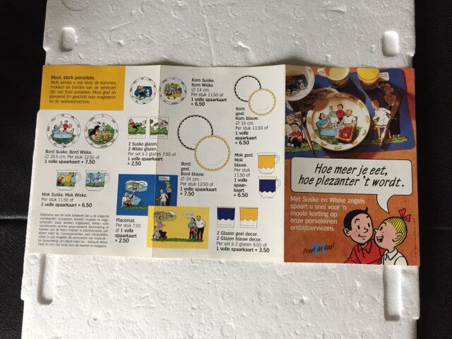 AH spaarfolder bordjes met mini strip AH spaarfolder bordjes met mini strip