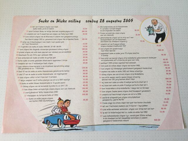 Folder 20 jaar Brabants stripspektakel Veiling