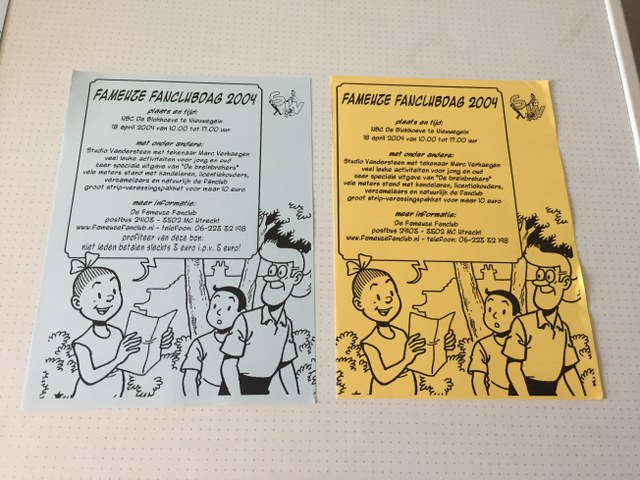 Folder Fameuze Fanclubdag 2004