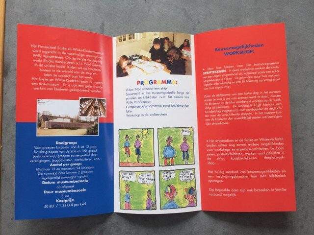 Folder Provincaal kindermuseum Hoofd Wiske