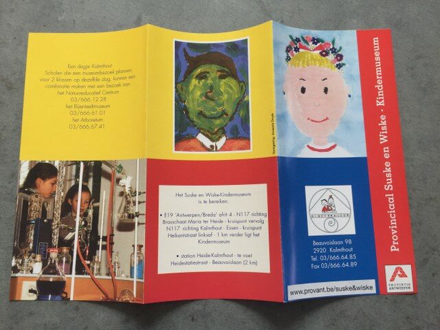 Folder Provincaal kindermuseum Hoofd Wiske
