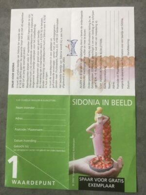 Folder Met spaarzegel voor een Sidonia in beeld
