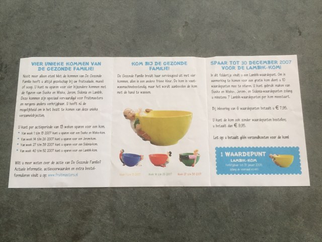 Spaar nu voor kom Lambik met zegel