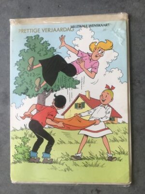 Musicale Prettige verjaardagskaart Sidonia in de lucht geworpen