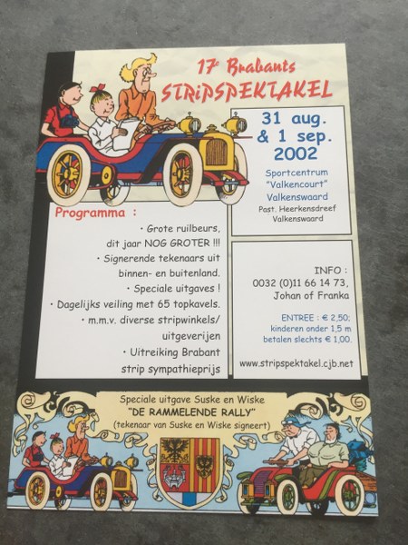 Folder kaartje 17e Brabants Stripspektakel Folder kaartje 17e Brabants Stripspektakel