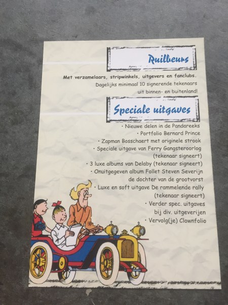 Folder kaartje 17e Brabants Stripspektakel Folder kaartje 17e Brabants Stripspektakel
