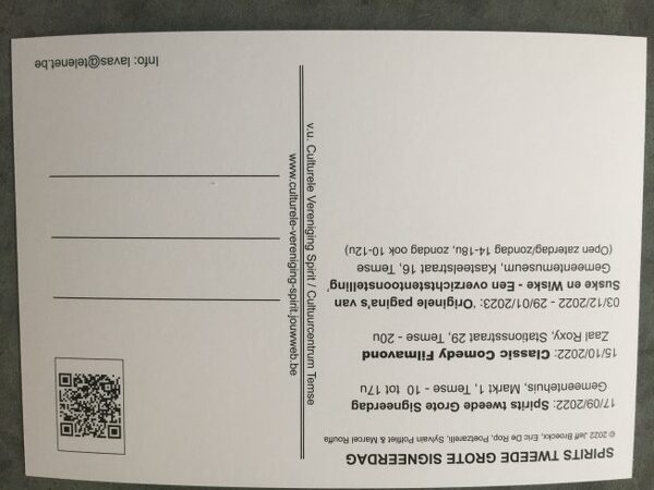 Kaart Spirits Grote Signeerdag
