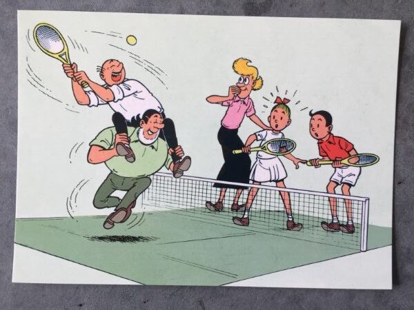 Kaart Lambik op nek Jerom tennissen Kaart Lambik op nek Jerom tennissen