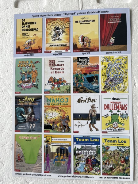 Folder Gentse stripbeurs 2019