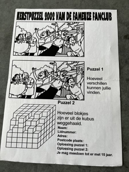 Kleurplaat voor de feestdagen Fanclub 2003