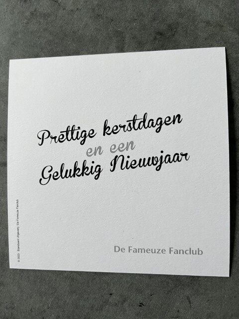 Kerstkaart De Fameuze fanclub 2023