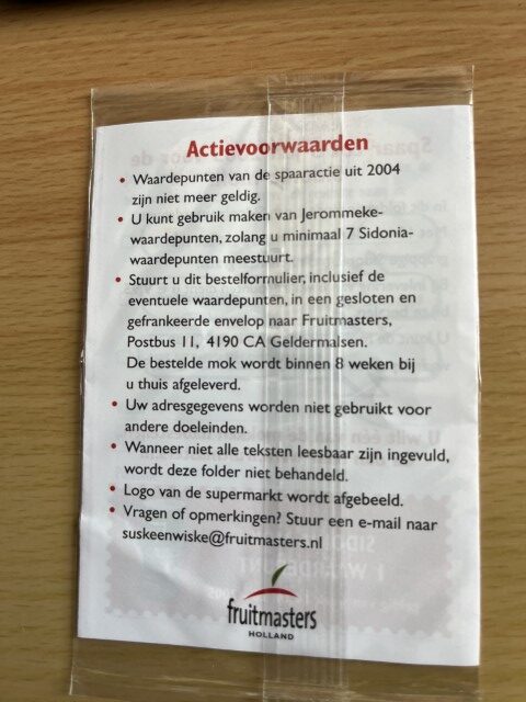 Fruitmaster spaarpunt mok Sidonia