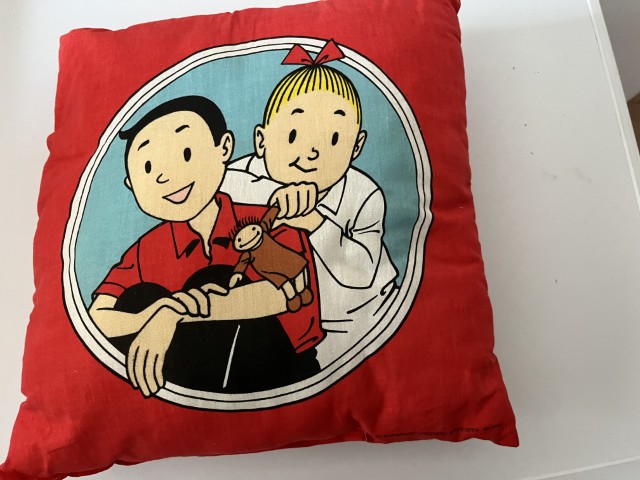 Kussen beide kanten rood