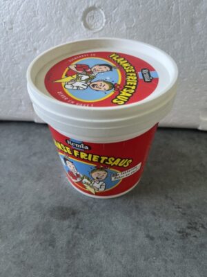 Lege plastic beker Vlaamse Frietsaus