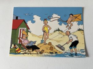 Kaart De familie aan het strand serie 5623