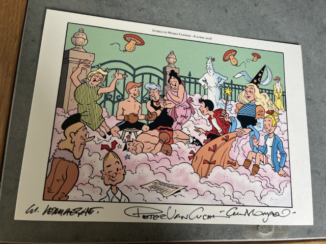 Ex-libris fanclub 2018 klein met handtekening Ex-libris fanclub 2018 klein met handtekening